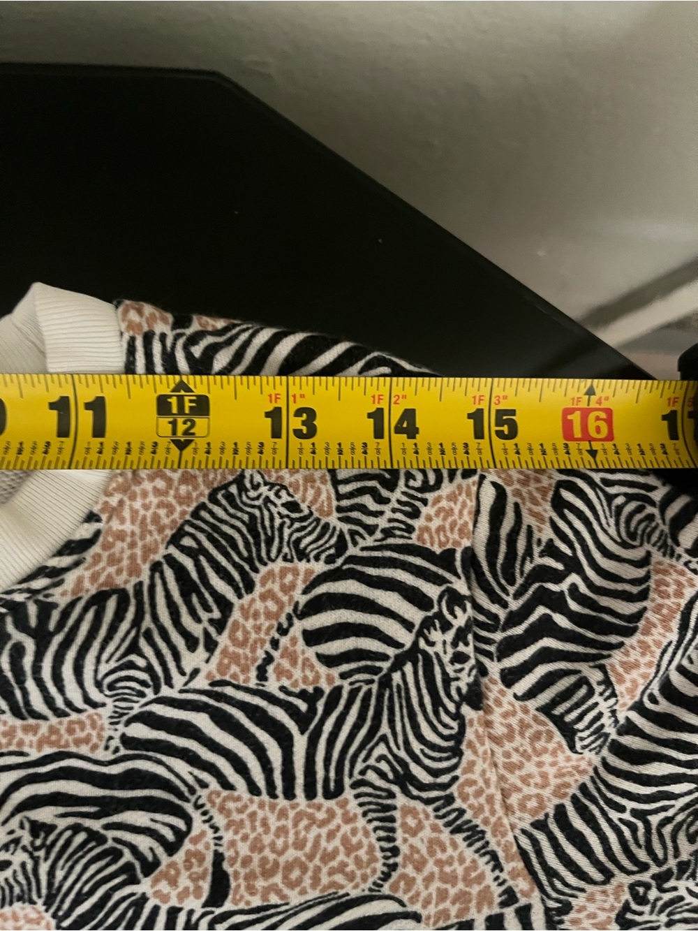 J. Crew Pink and Black Zebra-Print Crewneck Sweatshirt - Picture 5 of 6